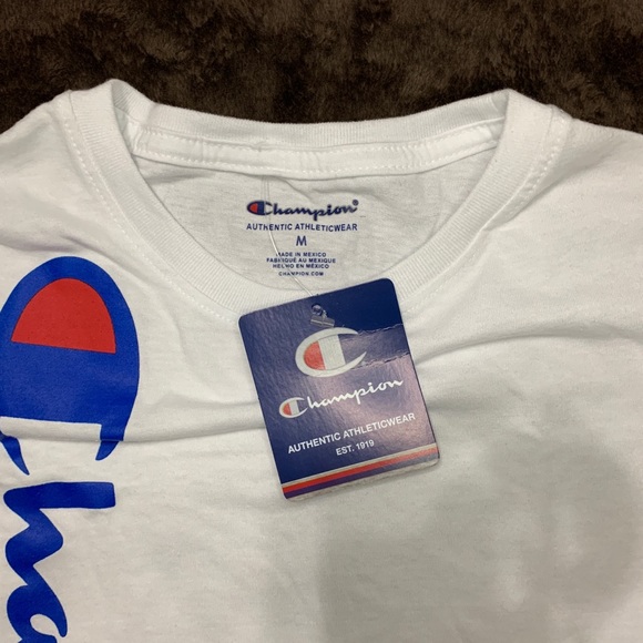 Champion White Long Sleeve Tee (Kids) - Picture 4 of 5